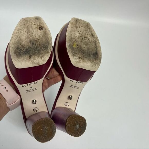 ALTERRE Malbec Metallic Platform heels Sz 6 - Picture 6 of 10